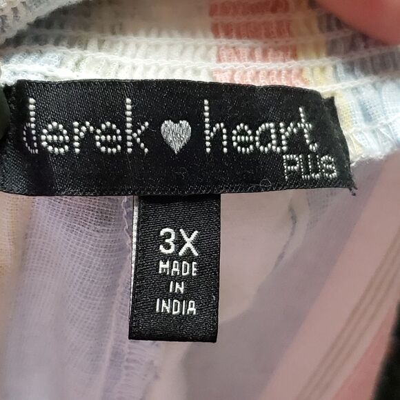 Derek Heart | Wide Leg High Waist Pastel Stripe Cotton/Flax Pant | Size … - Picture 2 of 6